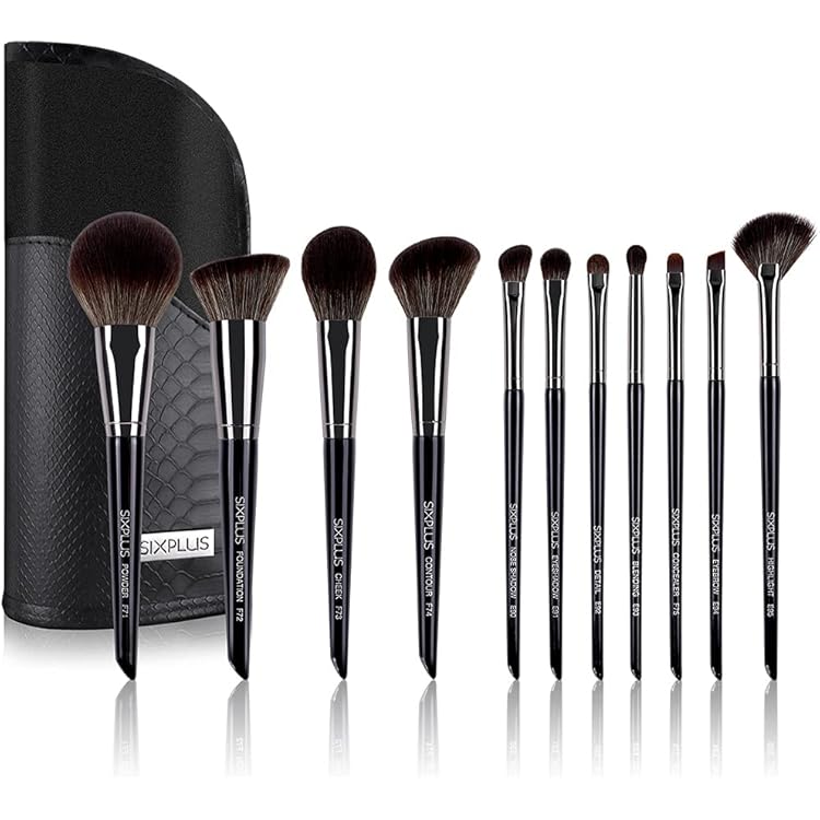 CHAICLO 熊野筆6本セット アイブローブラシ+アイシャドーブラシS+アイシャドーブラシM+フェイスブラシ+チークブラシ+14本対応ケース付き Amazon.co.jp: CHAICLO 熊野筆6本セット アイブローブラシ+アイ